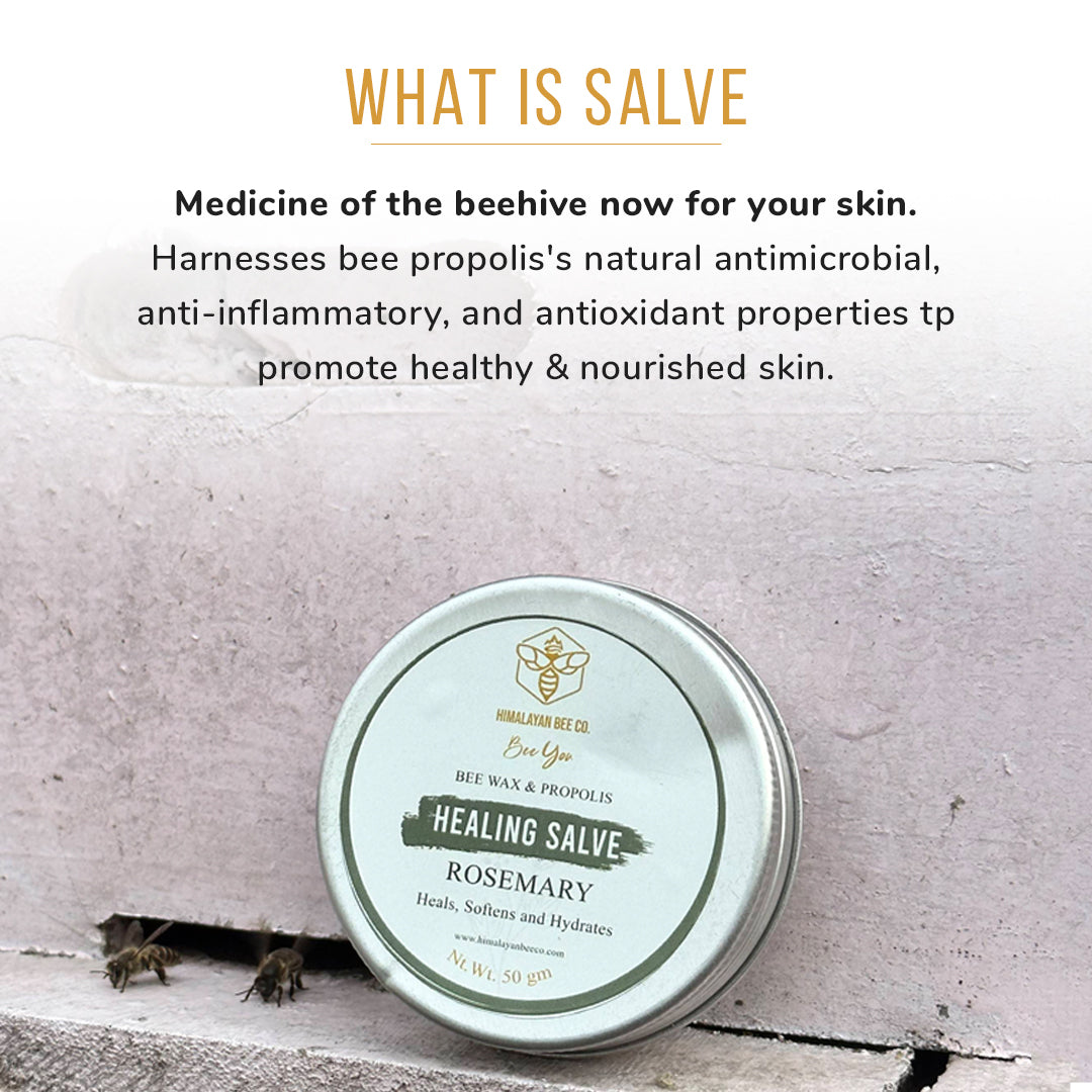 Product Title: Beeswax and Propolis Salve - Rosemary Infused(50gm)