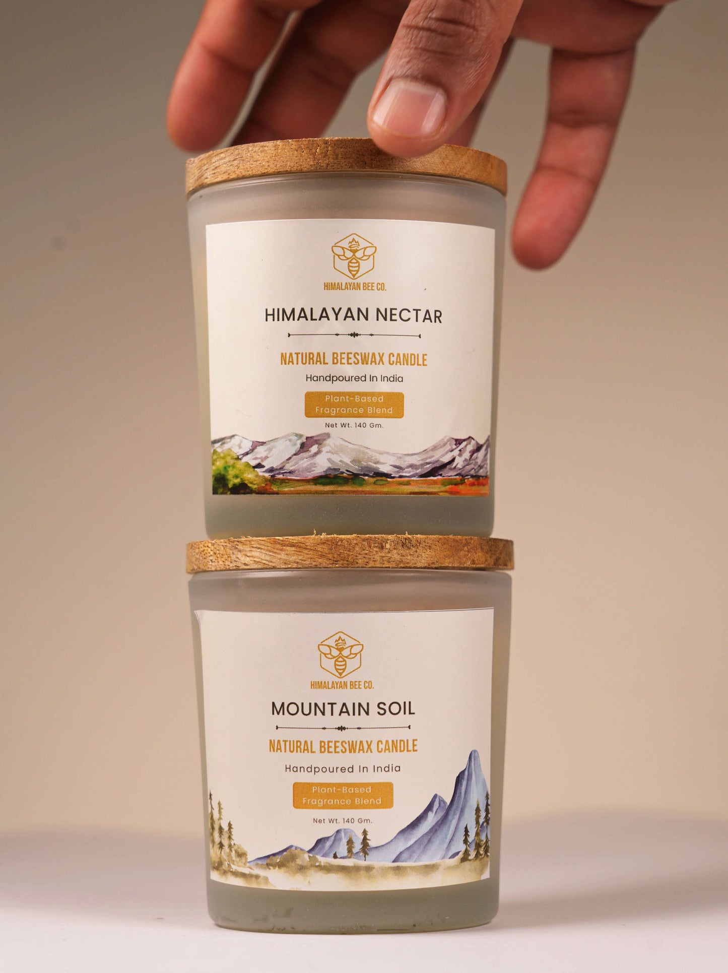 Mountain Soil and Himalayan Nectar Beeswax Candle Set